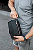Шкіряна барсетка, клатч із натуральної зернистої шкіри SKILL Bronx (чорний), фото 7