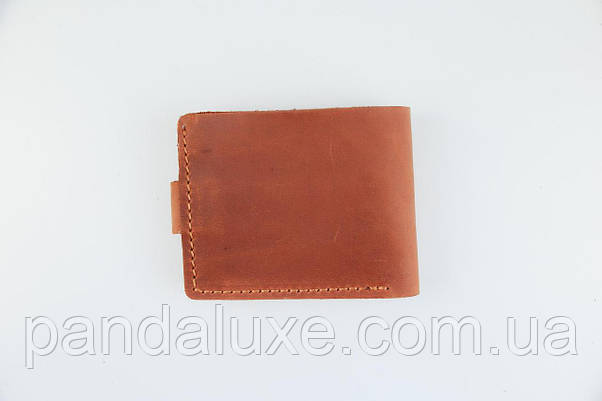 Гаманець портмоне із натуральної шкіри (світло-коричневий), фото 4