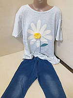 Літні бриджі подовжені шорти для дівчинки Джинсові 110 - 164