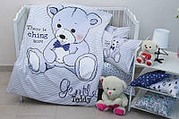 Детское постельное белье в кроватку ТМ PrimaTeks Teddy white