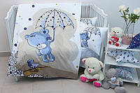 Детское постельное белье в кроватку ТМ PrimaTeks Umbrella blue