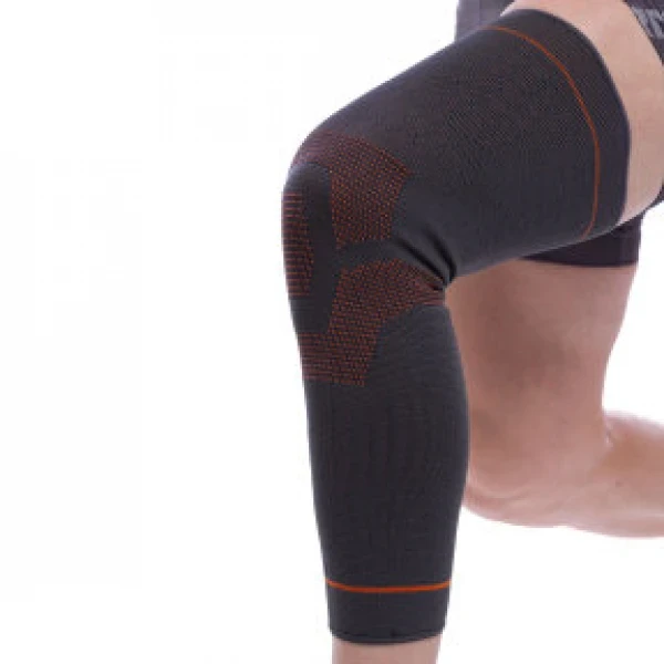 Бандаж еластичний подовжений компресійний на гомілку і коліно Knee compression sleeve SIBOTE, фото 1