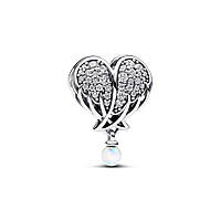 Серебряный шарм Pandora Пандора "Крылья ангела в форме сердца" 792980C01