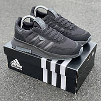 Кросівки чоловічі Adidas чорні із сірим SRV R0461