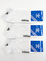 Мужские спортивные короткие носки, "A" корона летние стрейчевые хлопокковые. Размер 41-45 12 пар\уп. белые
