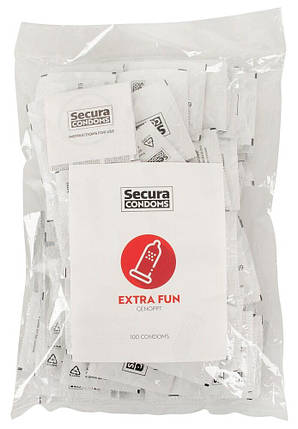 Презервативи рельєфні SECURA EXTRA FUN 100 шт, фото 1