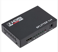 HDMI разветвитель на 4 порта HDMI SPLITTER 1 in 4 / Черный