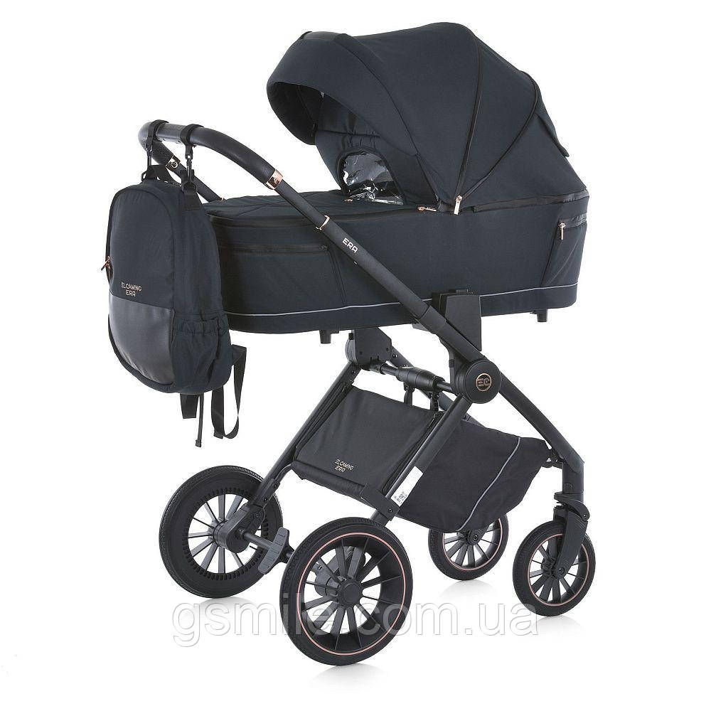 Коляска дитяча універсальна 2в1 Era ME 1100 Black Night (два чохла,  два дощовика, москітна сітка, сумка-рюкзак)