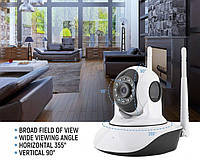 IP Камера видеонаблюдения, WI-FI камера, онлайн поворотная, ночное видение. Гарантия 12 м