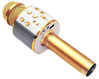 Беспроводной караоке микрофон bluetooth WS858 | детский блютуз микрофон колонка (Гарантия 12 мес)