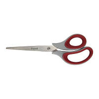 Ножницы Axent Duoton Soft, 21 см, прорезиненные ручки, серо-красные (6102-06-А)