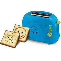 Тостер электрический Esperanza EKT003B Smiley blue для завтраков( пластик,7 степеней обжаривания)Гарантия 12