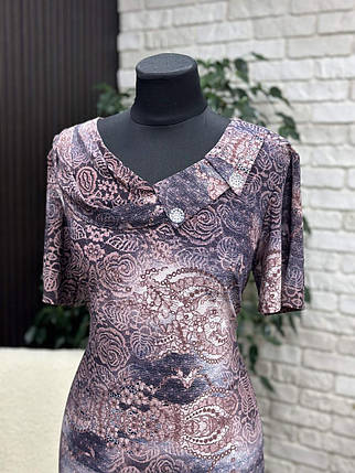 Стильна жіноча сукня, тканина "Трикотаж Масло" розмір 54, фото 2