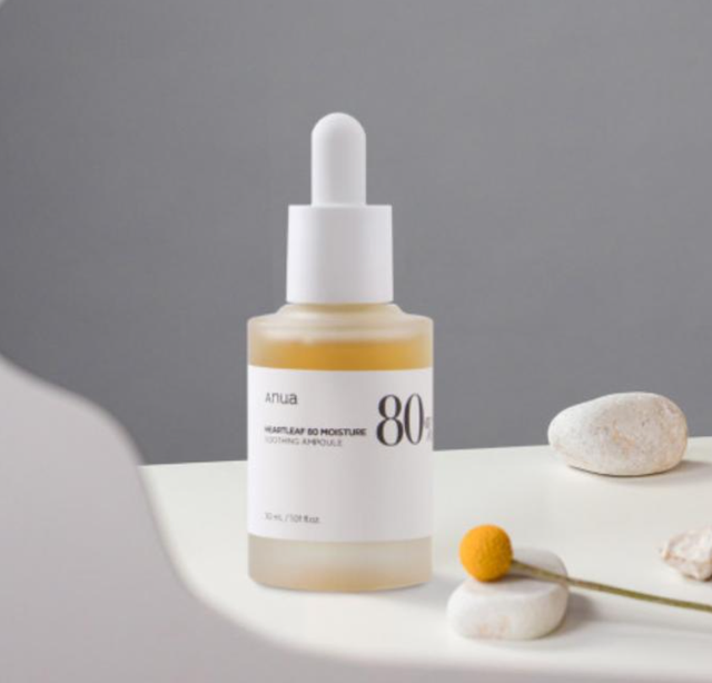 Заспокійлива ампула на основі хаутюйнії Anua Heartleaf 80% Moisture Soothing Ampoule