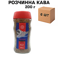 Ящик растворимого кофе Swisso Kaffee Decaf 200 г (в ящике 6 шт)