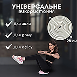 Диск здоров'я грація для фітнесу гімнастичний тренажер для талії спортивний підлоговий Чорний-білий (6578), фото 2