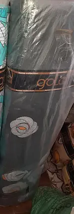 Темна сіра тканина 220см для постільної білизни Бязь Gold Lux з квітковим принтом, в рулоні 50м, Пакистан, фото 3