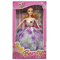Кукла типа Барби 1219-5-1 в бальном платье (Фиолетовый с белым) sl