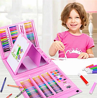 Набор для детского творчества в чемодане из 208 предметов Чемодан творчества Розовый