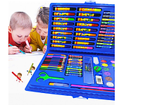 Набор для детского творчества и рисования Painting Set 86 предметов детский в чемоданчике Голубой/Розовый