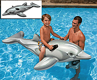 Дитячий надувний пліт для катання Intex 58535 Дельфін, 175 х 66 див. Гарантія 12 м