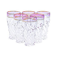 Набір високих склянок 6 штук із позолотою для сервірування будинку ресторану склянки на подарунок Lugi