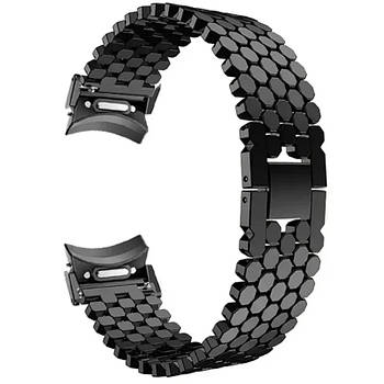 Ремінець металевий для годинника 20 мм Bead design Type R2 Black  (для Samsung Watch)