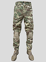 Тактические штаны с наколенниками мультикам ВСУ лето весна осень мужские военные брюки рип-стоп со вставками