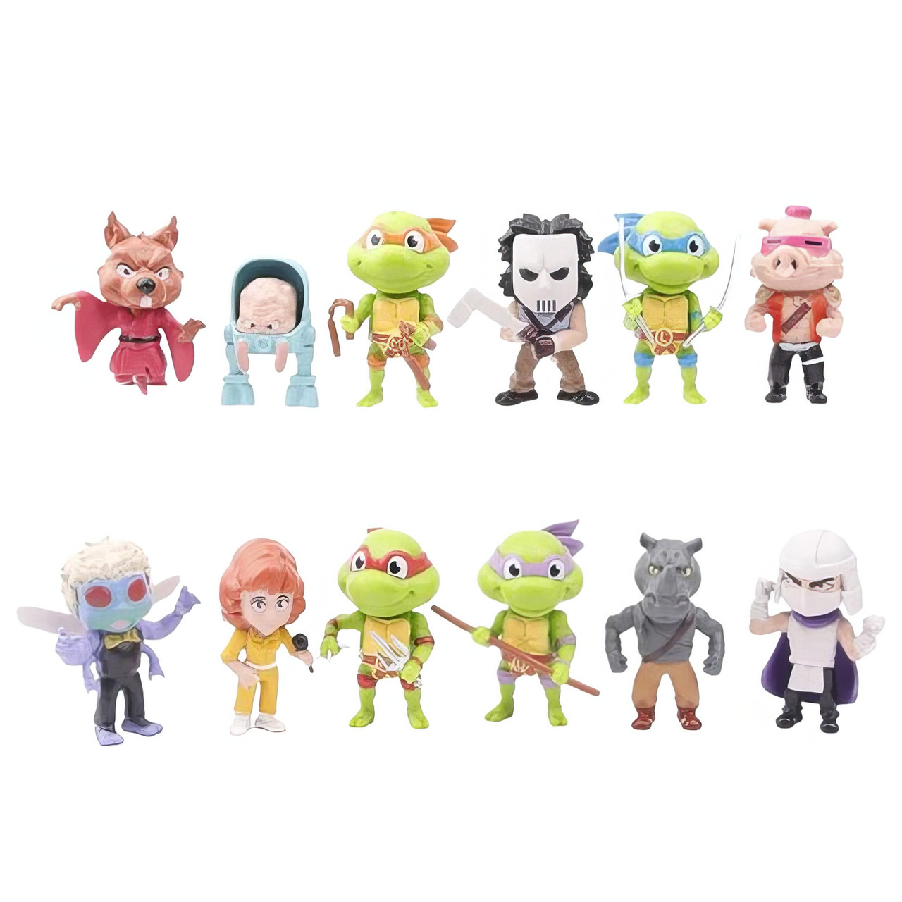 Набір фігурок 12в1 Черепашки Ніндзя, 5-6см - TMNT