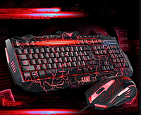 Стильная игровая клавиатура AT-100 и мышка с подсветкой, ігрова клавіатура + мишка Гарантия 12 мес