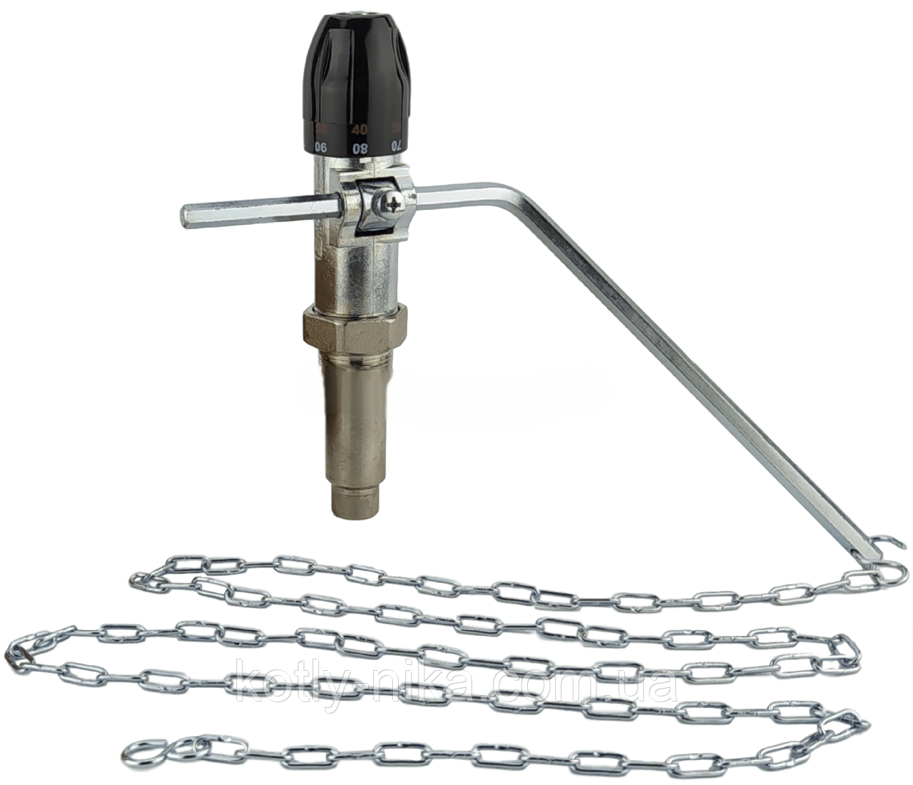 Регулятор тяги для котла ICMA з ланцюжком, фото 1