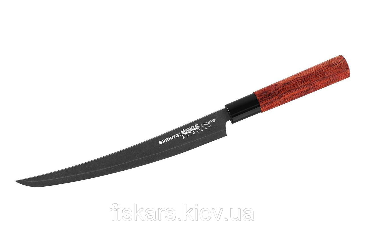 Ніж-слайсер танто Samura Okinawa 230 мм Stonewash (SO-0146T)