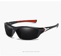 Поляризационные очки спортивные солнцезащитные, очки универсальные для велоспорта и бега Черные