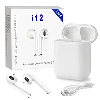 Бездротові bluetooth-навушники у кейсі i12 TWS | блютуз гарнітура | навушники (Гарантія 12 міс)