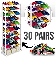 Полиця для взуття Amazing Shoe Rack | взуттєва полку на 30 пар | стелаж підставка під взуття (Гарантія 12