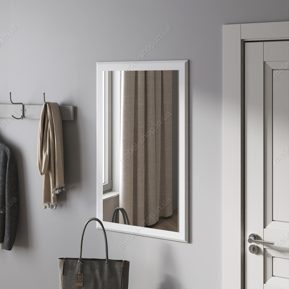 Підвісне прямокутне дзеркало в передпокій МДФ Дзеркала в рамі для стіни коридору завширшки 600 мм, фото 1