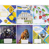 От 16 шт. Зошит кольоровий 24 аркуша, клітинка "Мрії" "mix" 80 зображень у ящику купить оптом