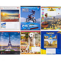 Від 16 шт. Зошит кольоровий 48 аркушів, клітинка "Мрії" "mix" 48 зображень у ящику  купити дешево оптом в інтернет-магазині