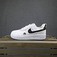 Кроссовки мужские Nike Air Force 1 белые с черным SRV O10352