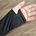 Мітенки тонкі (рукавички без пальців) Чорні, фото 9