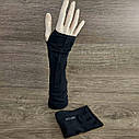 Мітенки тонкі (рукавички без пальців) Чорні, фото 10