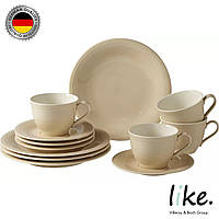 Кофейный сервиз Villeroy & Boch Like Color Loop Sand из 12 предметов премиальный фарфор песочный