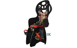 Крісло дитяче SPELLI на багажник пластикове чорне