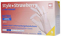 Рукавички оглядові нітрилові Ampri Style Strawberry S