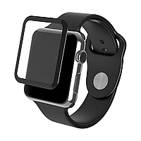 Захисне скло для Apple Watch 2/3 series 3D 38 mm чорний повна проклейка ()