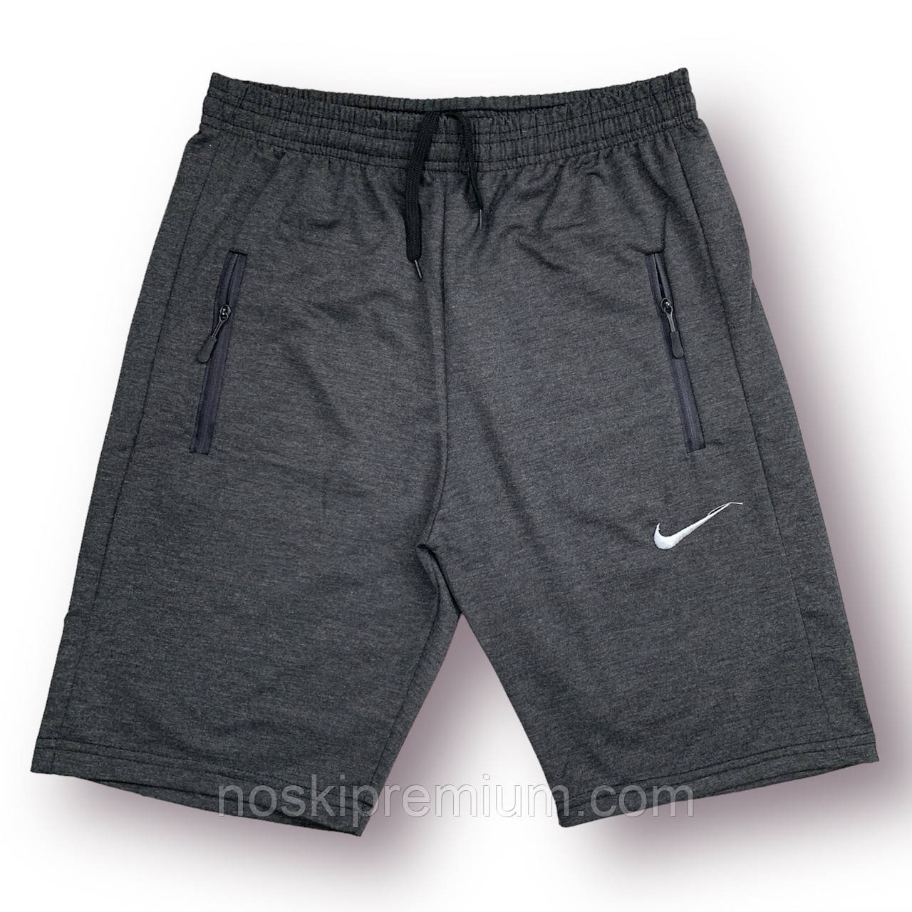 Шорти чоловічі спортивні двонитка Nike, розміри 46-54, темно-сірі, 013204