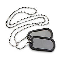 Комплект жетонов с резиновыми глушителями MIL-TEC Dog Tag Set