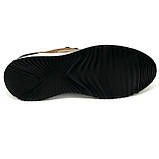 Кросівки чоловічі коричневі зі шнурівкою на білій підошві Mida 130636(339) розмір 40, фото 9