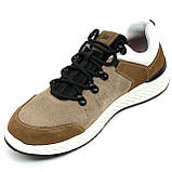 Кросівки чоловічі коричневі зі шнурівкою на білій підошві Mida 130636(339) розмір 40, фото 8