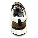 Кросівки чоловічі коричневі зі шнурівкою на білій підошві Mida 130636(339) розмір 40, фото 6